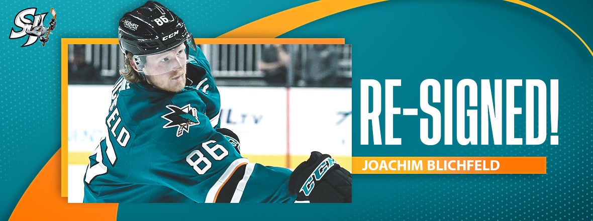 SHARKS RE-SIGN FORWARD JOACHIM BLICHFELD