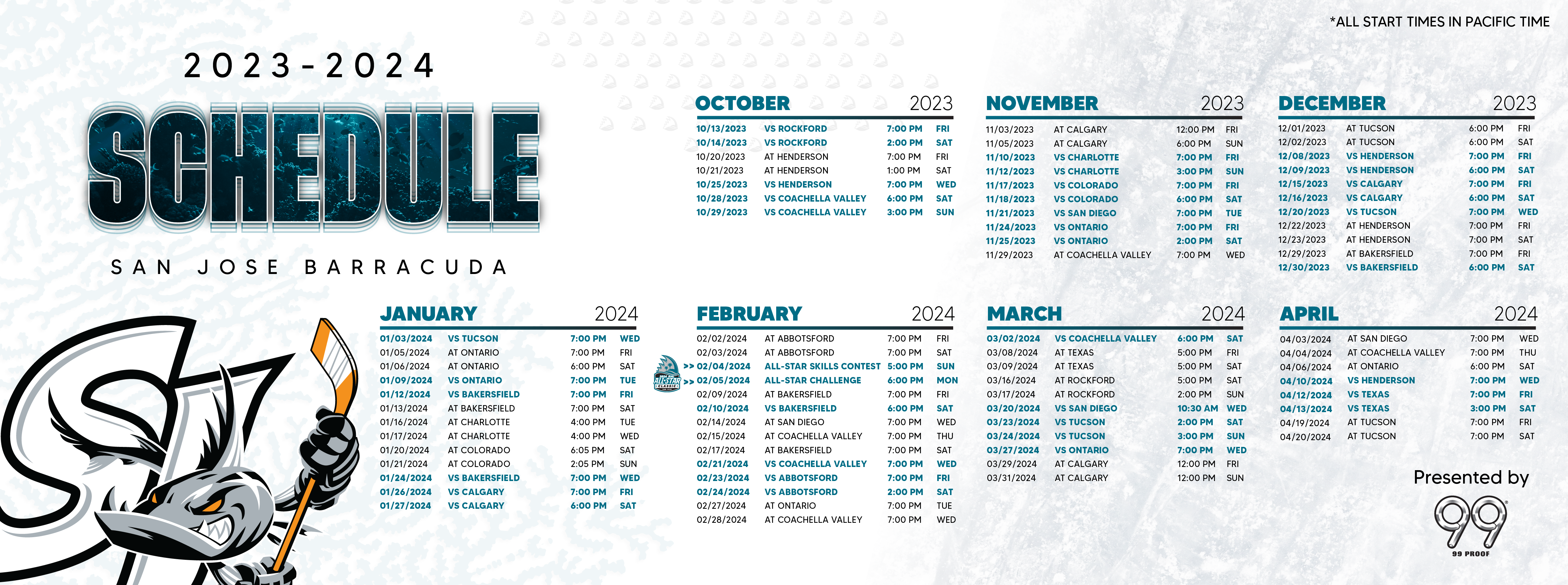 Colorado Avalanche 2023/24 Schedule