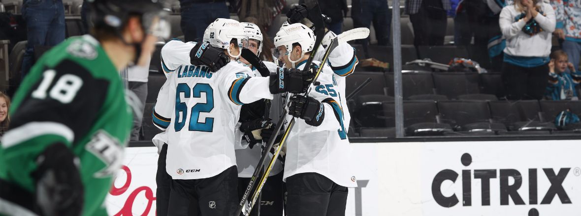 SORENSEN'S HAT-TRICK LIFTS SAN JOSE TO 6-1 WIN OVER TEXAS