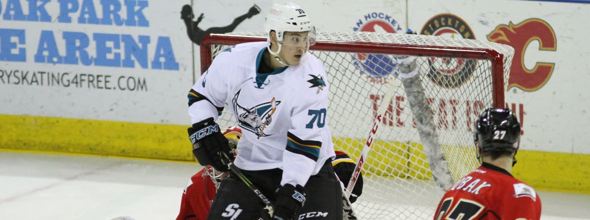 BARRACUDA EARN POINT AFTER STOCKTON THIRD-PERIOD COMEBACK