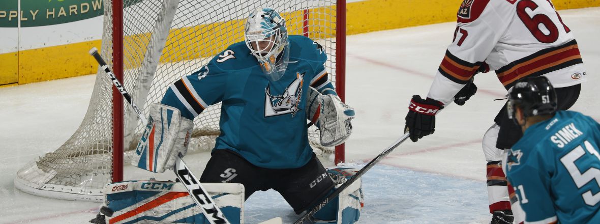 SHARKS RE-SIGN GOALTENDER ANTOINE BIBEAU