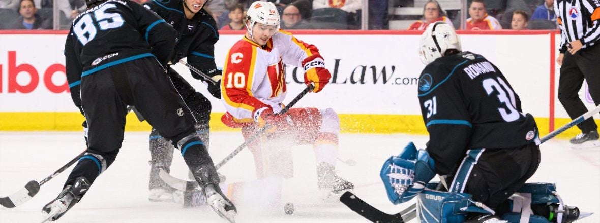 ROMANOV STANDS TALL, BARRACUDA WRANGLE CALGARY 4-1