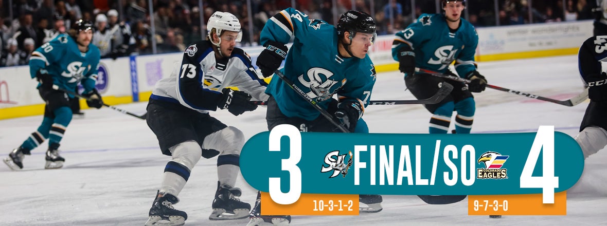 BARRACUDA EARN POINT IN SHOOTOUT LOSS AT COLORADO