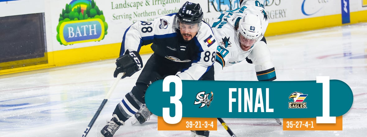 BARRACUDA PUT EAGLES PLAYOFF HOPES IN DOUBT AFTER 3-1 WIN