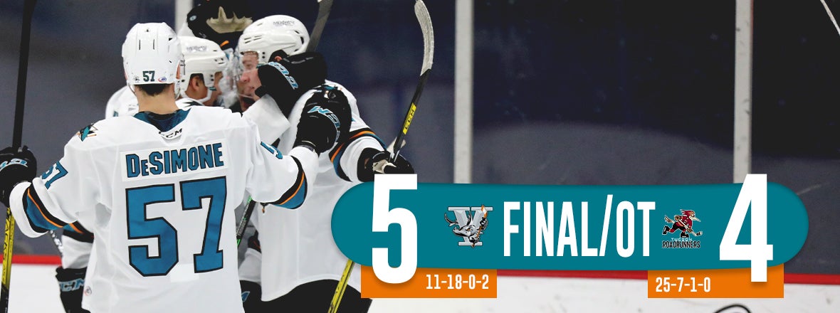 BARRACUDA SNAP SKID WITH 5-4 OT WIN AT TUCSON