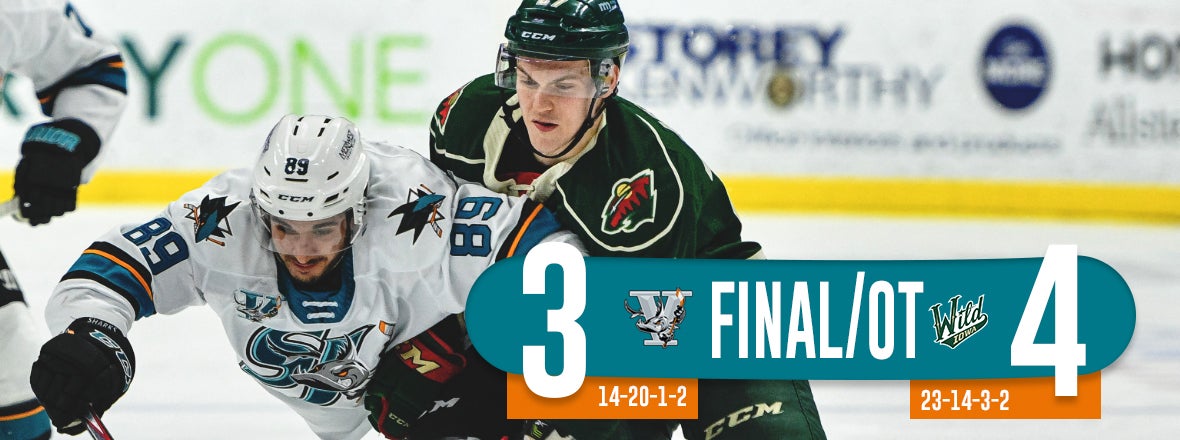 BARRACUDA EARN POINT IN OT LOSS AT WILD