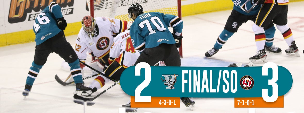 BARRACUDA FALL 3-2 IN SHOOTOUT AT STOCKTON