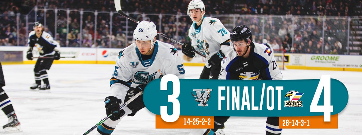 BARRACUDA EARN POINT IN OT LOSS AT EAGLES