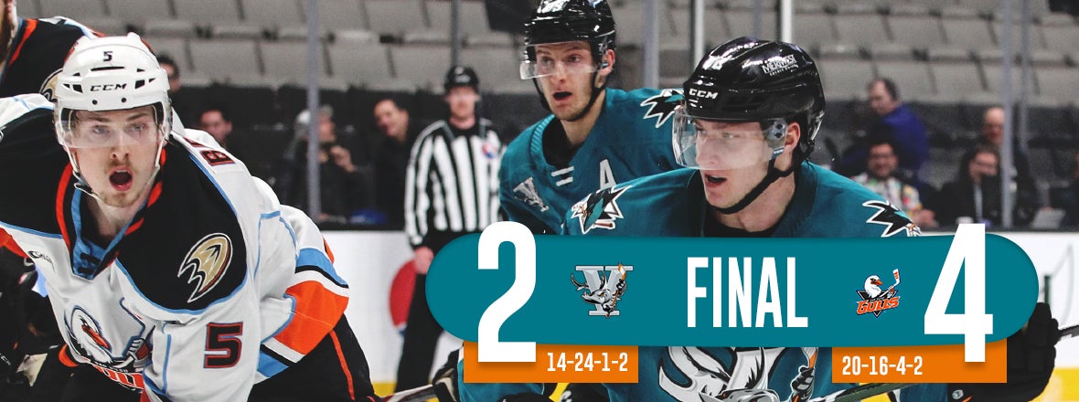 BARRACUDA SPILLED 4-2 BY GULLS