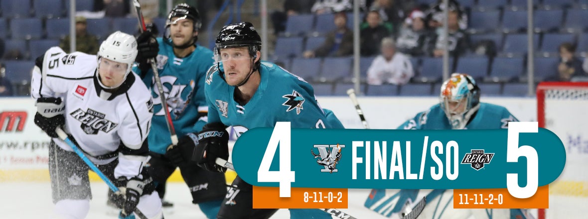 BARRACUDA EARN POINT IN SHOOTOUT LOSS AT ONTARIO