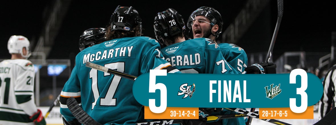 BIG THIRD LIFTS SAN JOSE OVER IOWA, 5-3