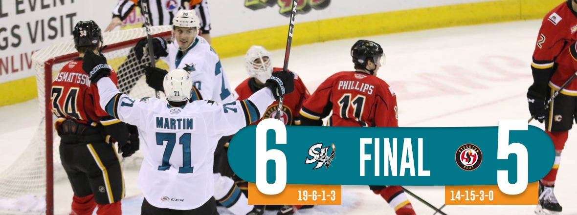 BARRACUDA HOLD OFF LATE HEAT SURGE TO EARN 6-5 WIN