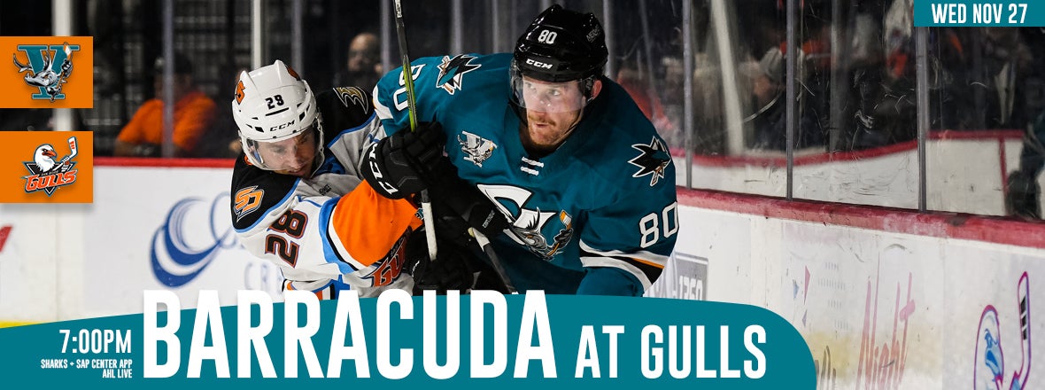 LISTEN LIVE: BARRACUDA AT GULLS