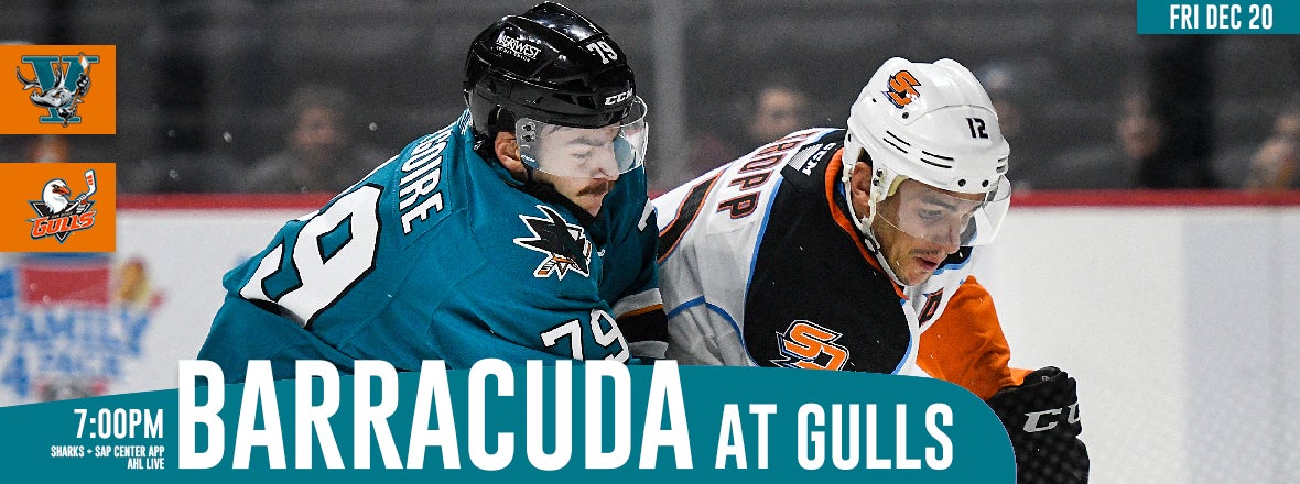 LISTEN LIVE: BARRACUDA AT GULLS