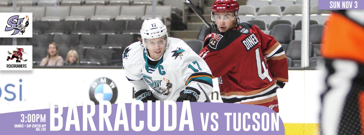 LISTEN LIVE: BARRACUDA VS ROADRUNNERS