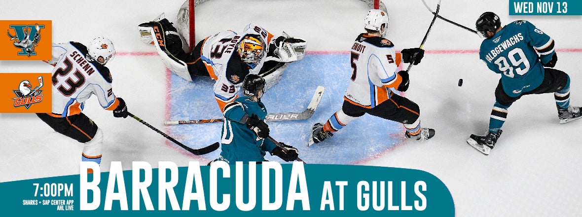 LISTEN LIVE: BARRACUDA AT GULLS 