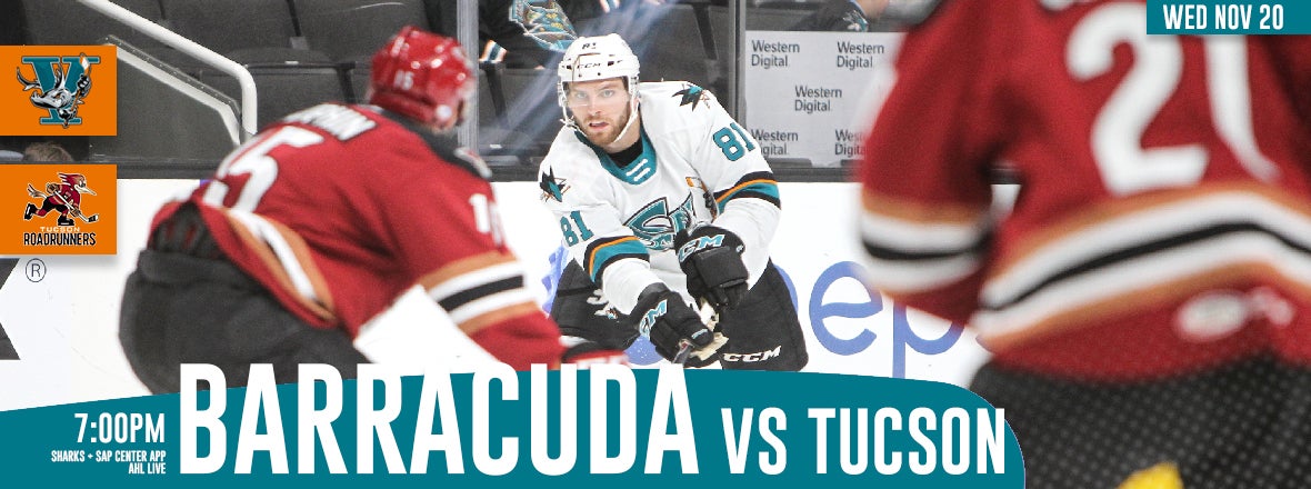 LISTEN LIVE: BARRACUDA VS ROADRUNNERS