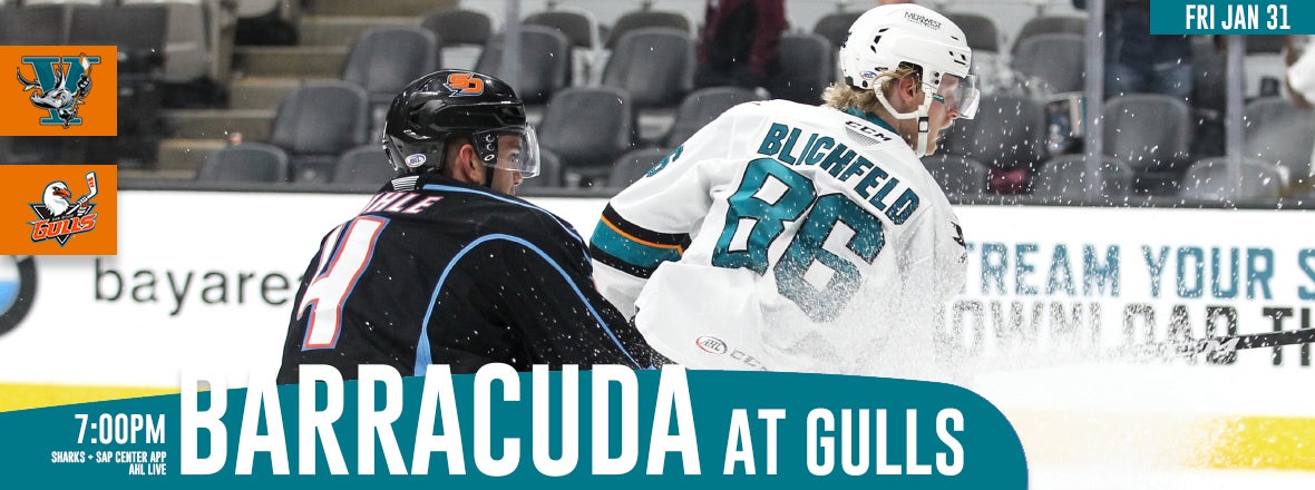 LISTEN LIVE: BARRACUDA AT GULLS