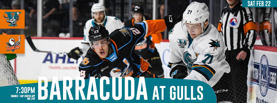 LISTEN LIVE: BARRACUDA AT GULLS