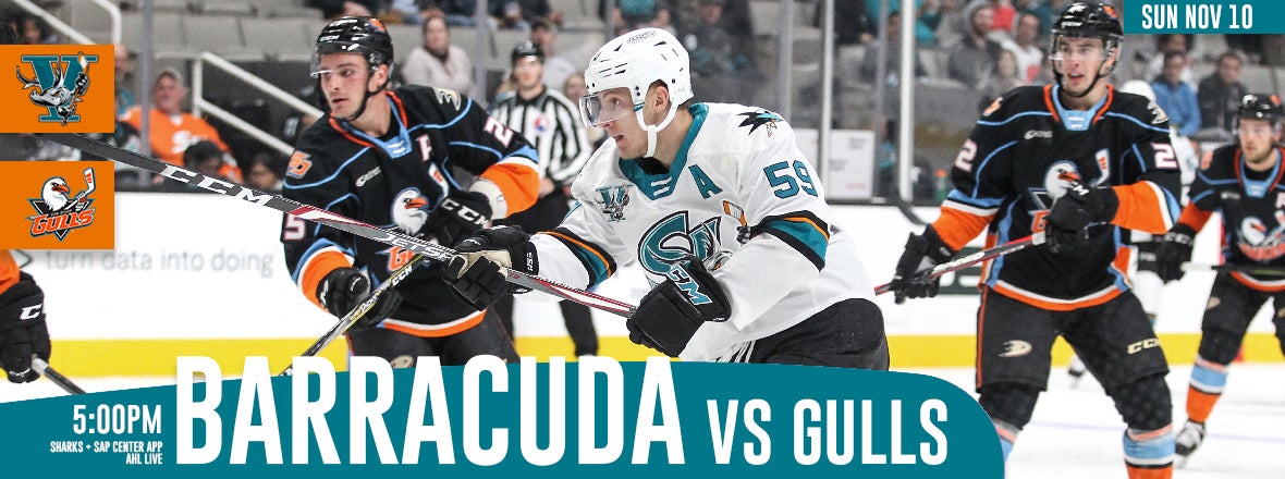 LISTEN LIVE: BARRACUDA VS GULLS