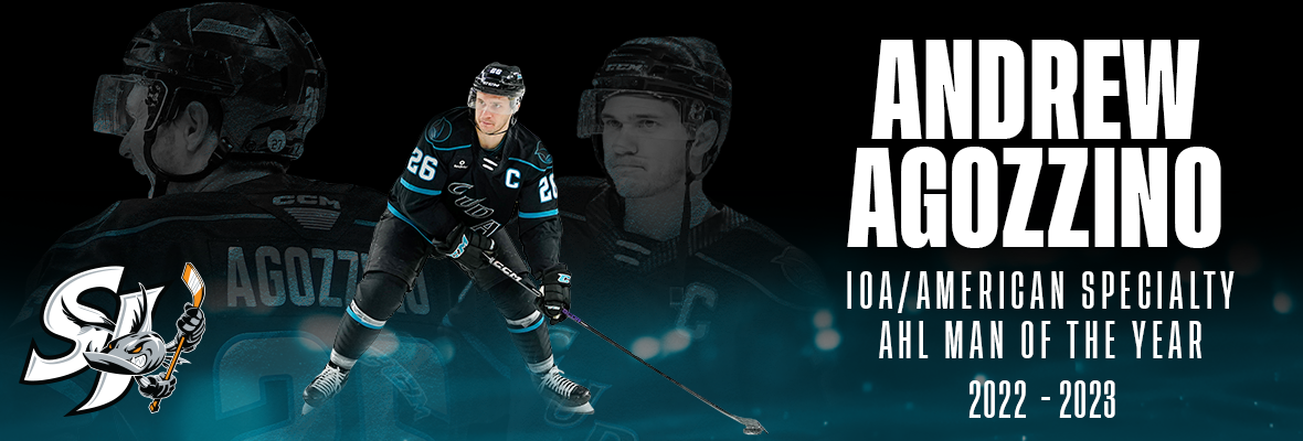 AGOZZINO NAMED BARRACUDA '22-23 SPECIALTY AHL MAN OF THE YEAR