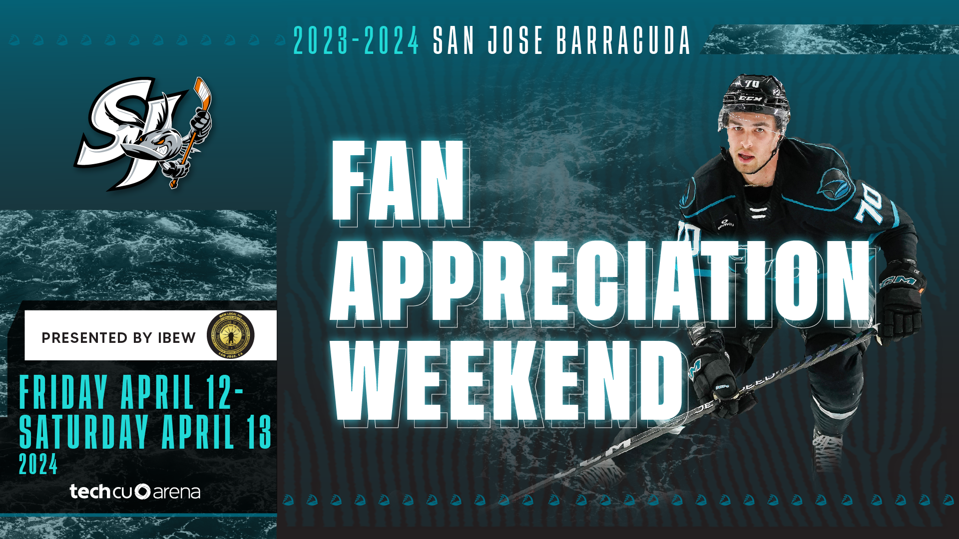 Fan Appreciation Weekend April 12, 2024 and April 13, 2024 at Tech CU Arena