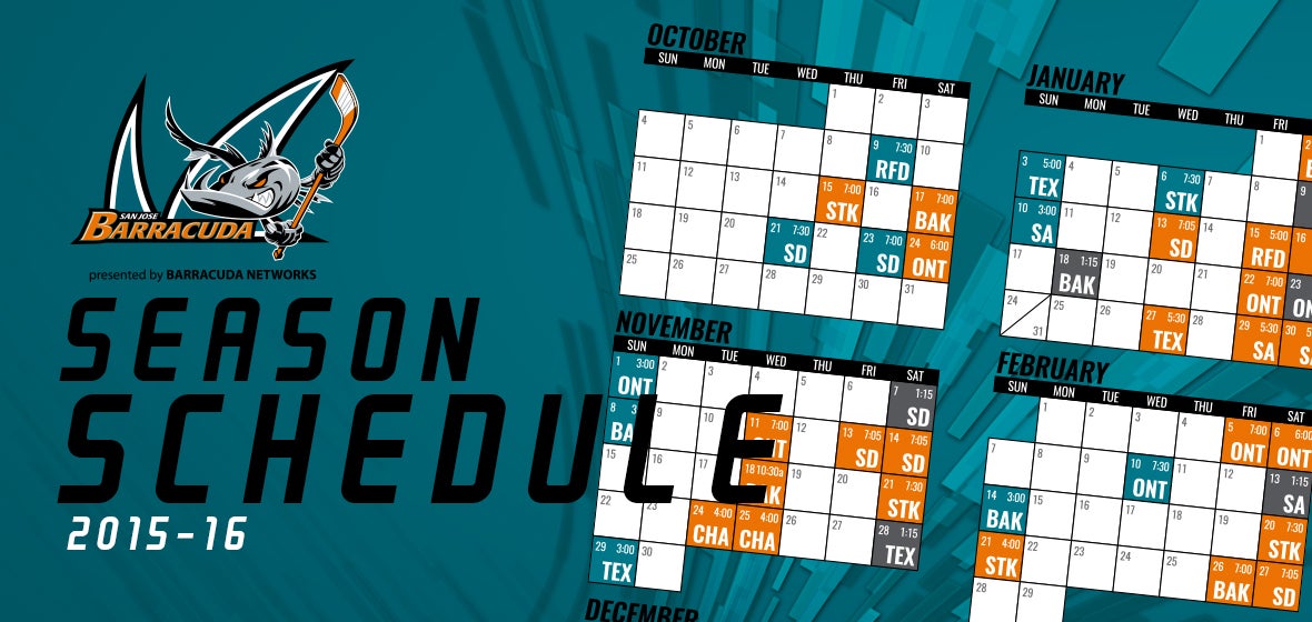Barracuda Announce Regular Season Schedule