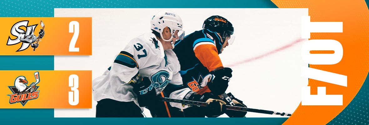 BARRACUDA FALL 3-2 TO GULLS IN OT