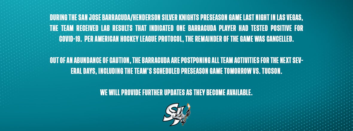 SAN JOSE BARRACUDA UPDATE