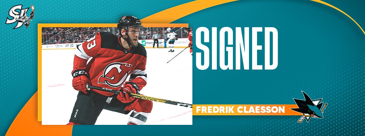 SHARKS SIGN DEFENSEMAN FREDRIK CLAESSON