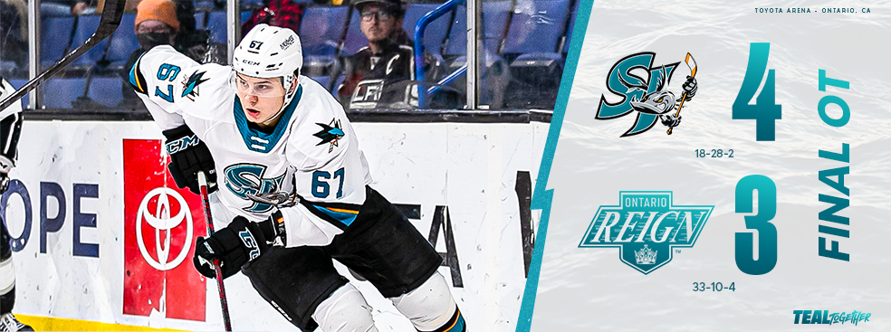 BARRACUDA STOP REIGN WITH 4-3 OT WIN | San Jose Barracuda