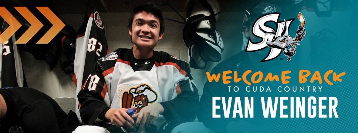 SAN JOSE BARRACUDA RE-SIGN FORWARD EVAN WEINGER