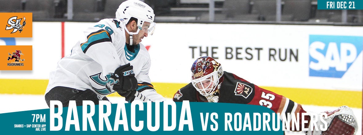 LISTEN LIVE: BARRACUDA VS. ROADRUNNERS