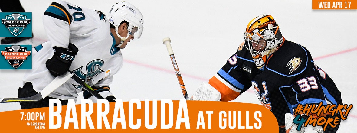 LISTEN LIVE: BARRACUDA AT GULLS