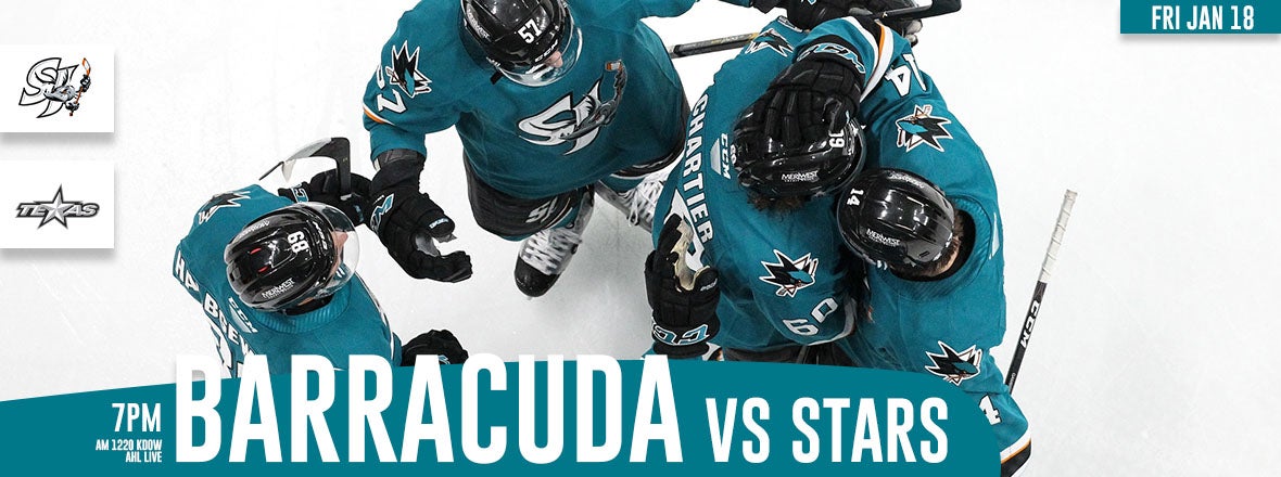 LISTEN LIVE: BARRACUDA VS STARS