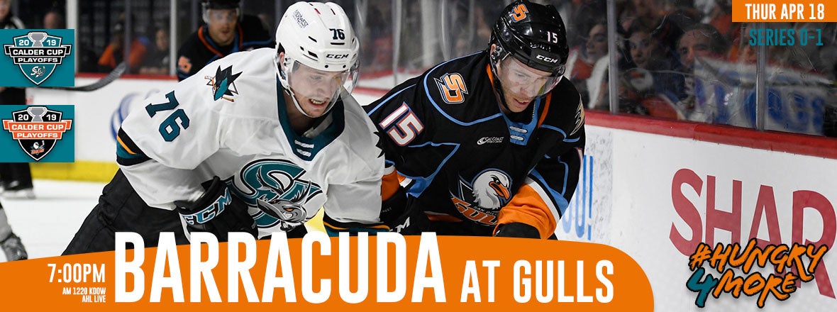 LISTEN LIVE: BARRACUDA AT GULLS