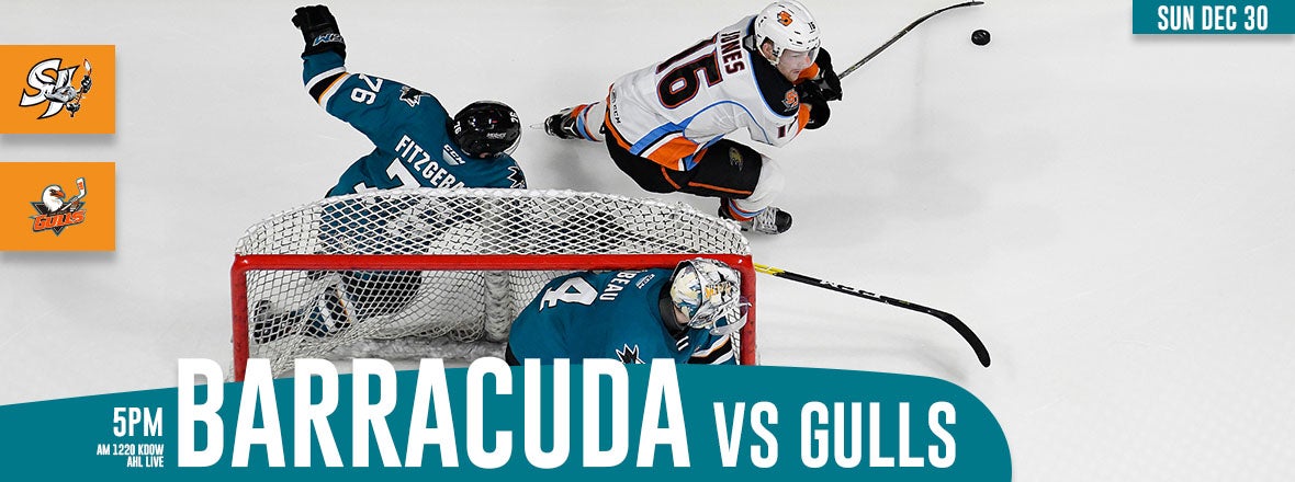 LISTEN LIVE: BARRACUDA VS. GULLS