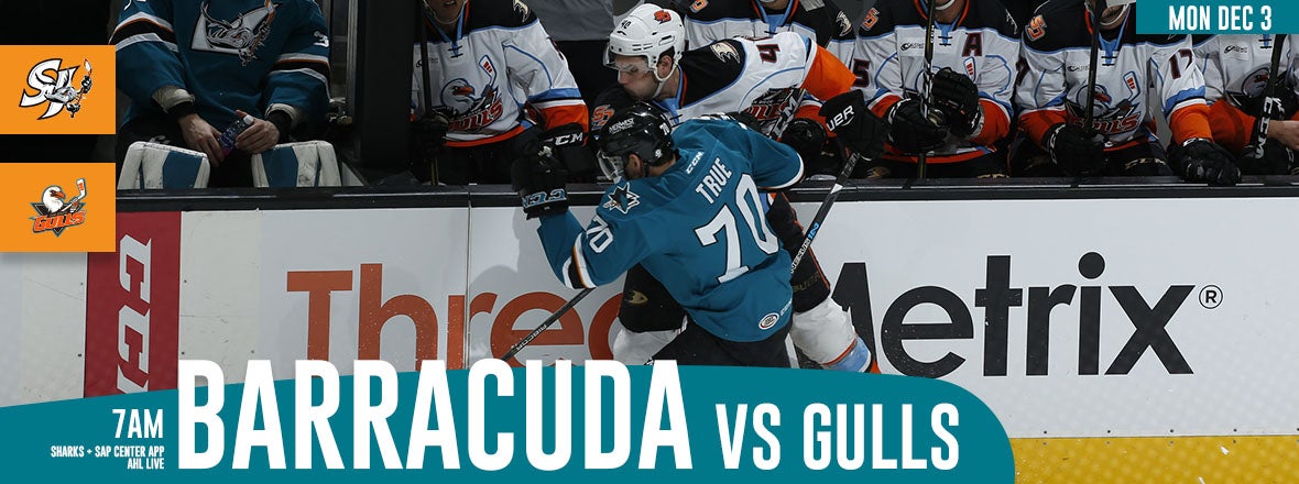 LISTEN LIVE: BARRACUDA VS. GULLS 